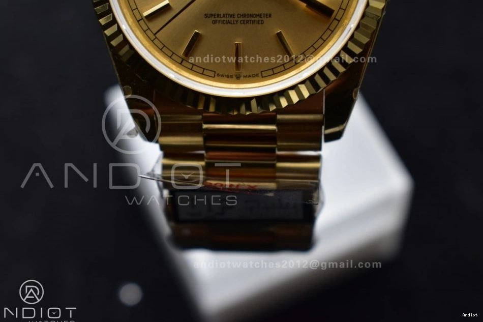 Bracelet Steel QF 36 V5 on DayDate vr3255 (Gain Best President YG Weight) Edition Dial 904L Gold 0225